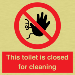 This toilet is closed for cleaning